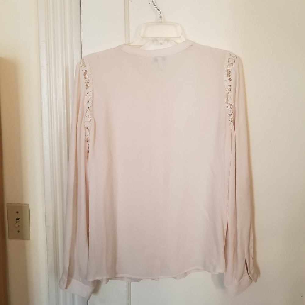 Joie ivory silk lace inset blouse Med - Picture 3 of 8